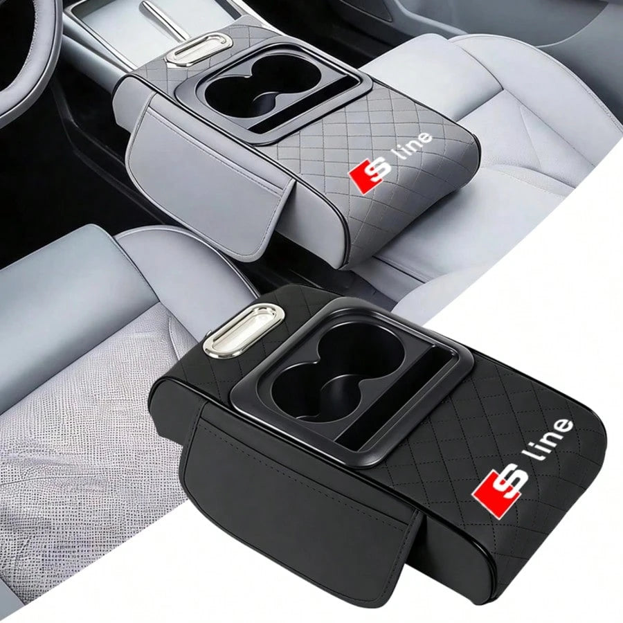 For Audi S Line A3 A4 A5 A6 A7 A8 S3 S4 S5 S6 S7 1PC Multifunctional Auto Parts Car Armrest Pad Center Console Arm Rest Box Cover Protective Mat