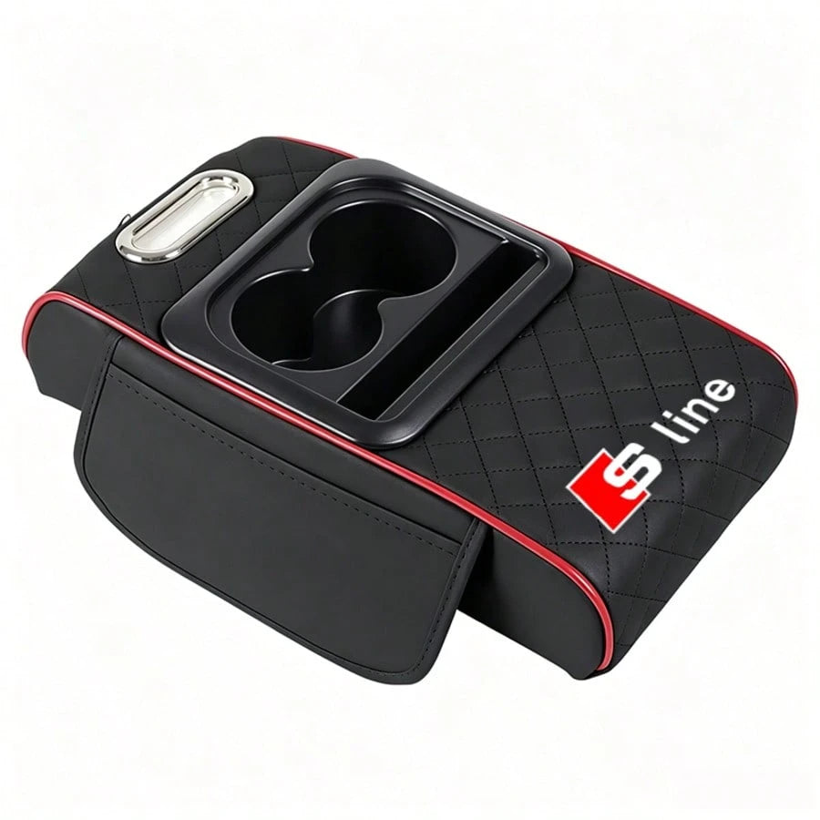 For Audi S Line A3 A4 A5 A6 A7 A8 S3 S4 S5 S6 S7 1PC Multifunctional Auto Parts Car Armrest Pad Center Console Arm Rest Box Cover Protective Mat