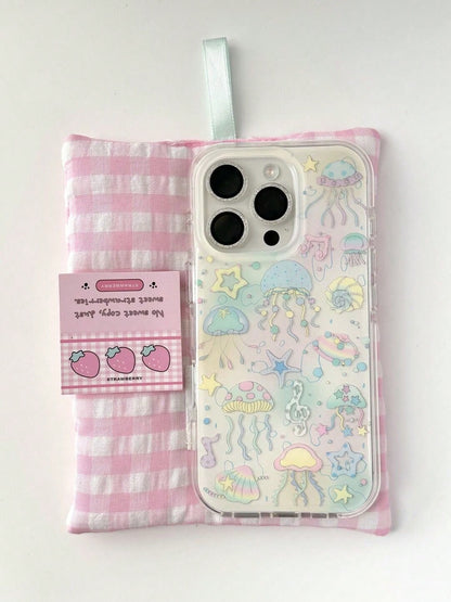 For Iphone17 Promax Air Dream Underwater World Color Jellyfish For 14 Apple 16promax Mobile Phone Case 15 New 13 Women For Apple 16/15Pro/14/13pro12 11 Pro Max Xs/16Plus Case