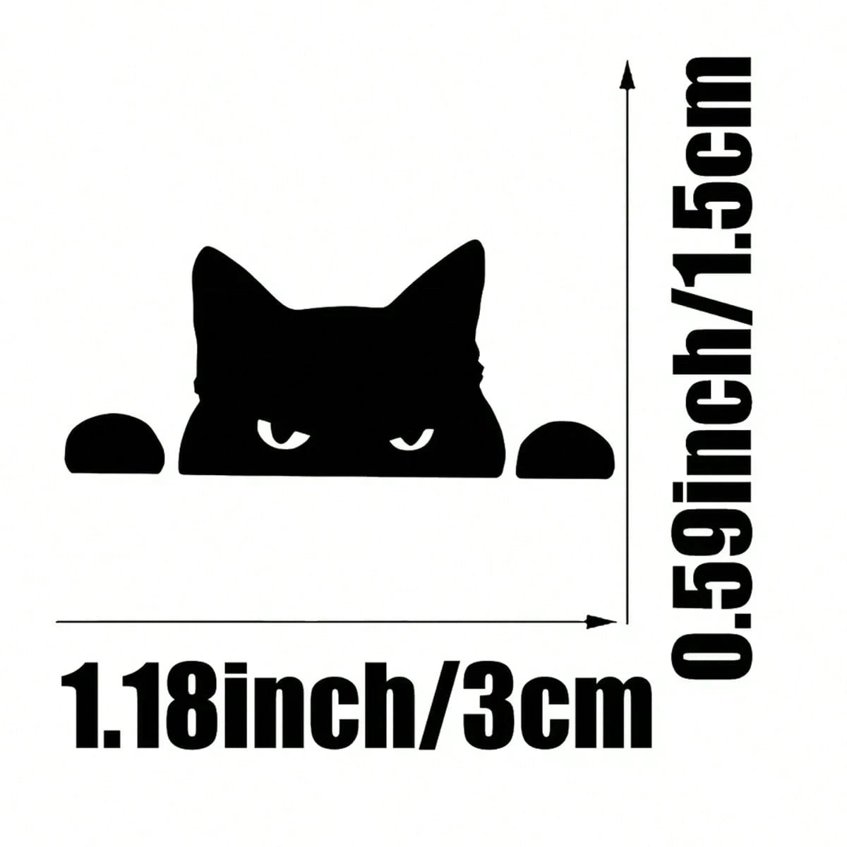 Funny Peeking Cartoon Cat Pattern Car Sticker, Rearview Mirror Sticker, Waterproof Sticker, Personalized Motorcycle And Car Body Decoration Sticker