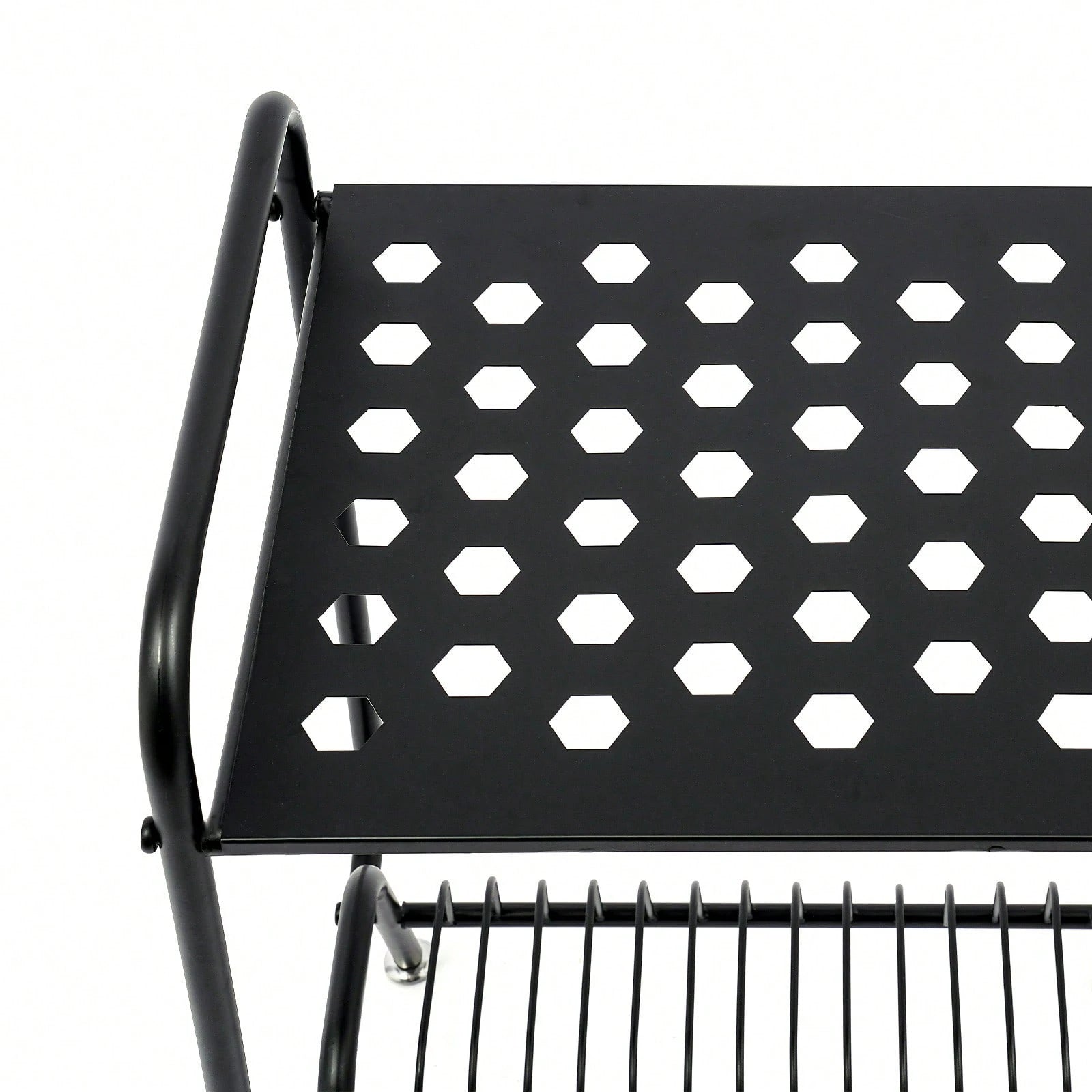 Futchoy 2-Tier Record Player Stand, Player Stand With 16 Slots, 2-Tier Record Storage Stand