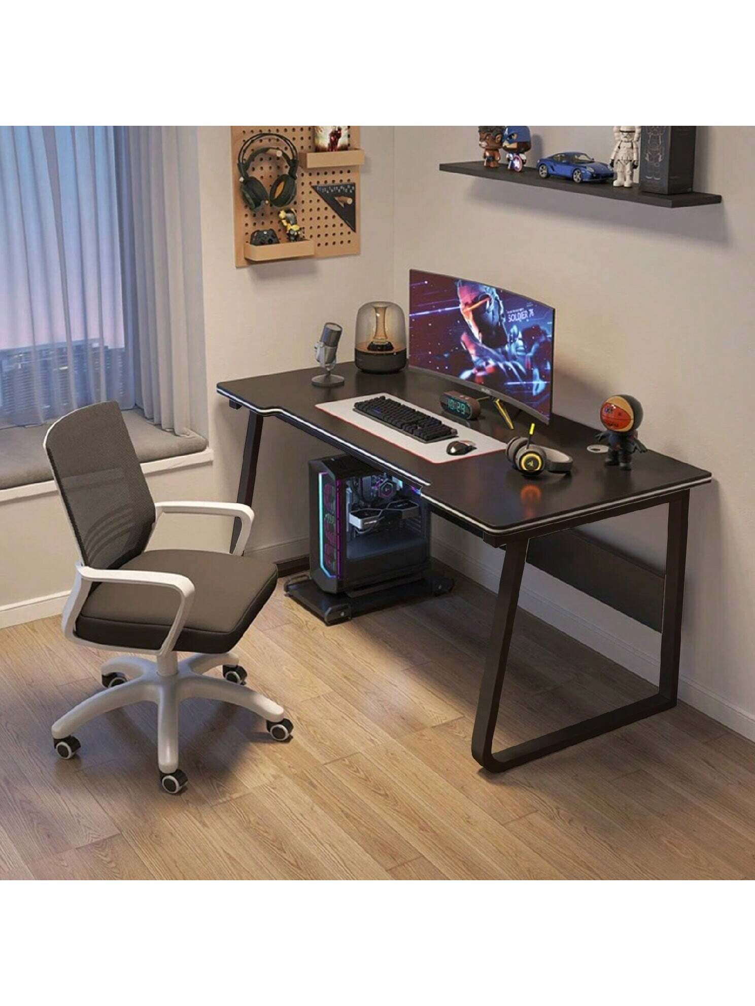 Gaming Desk Computer Writing Table Student Art Modren Simple Style PC Wood Suitable For Home, Office