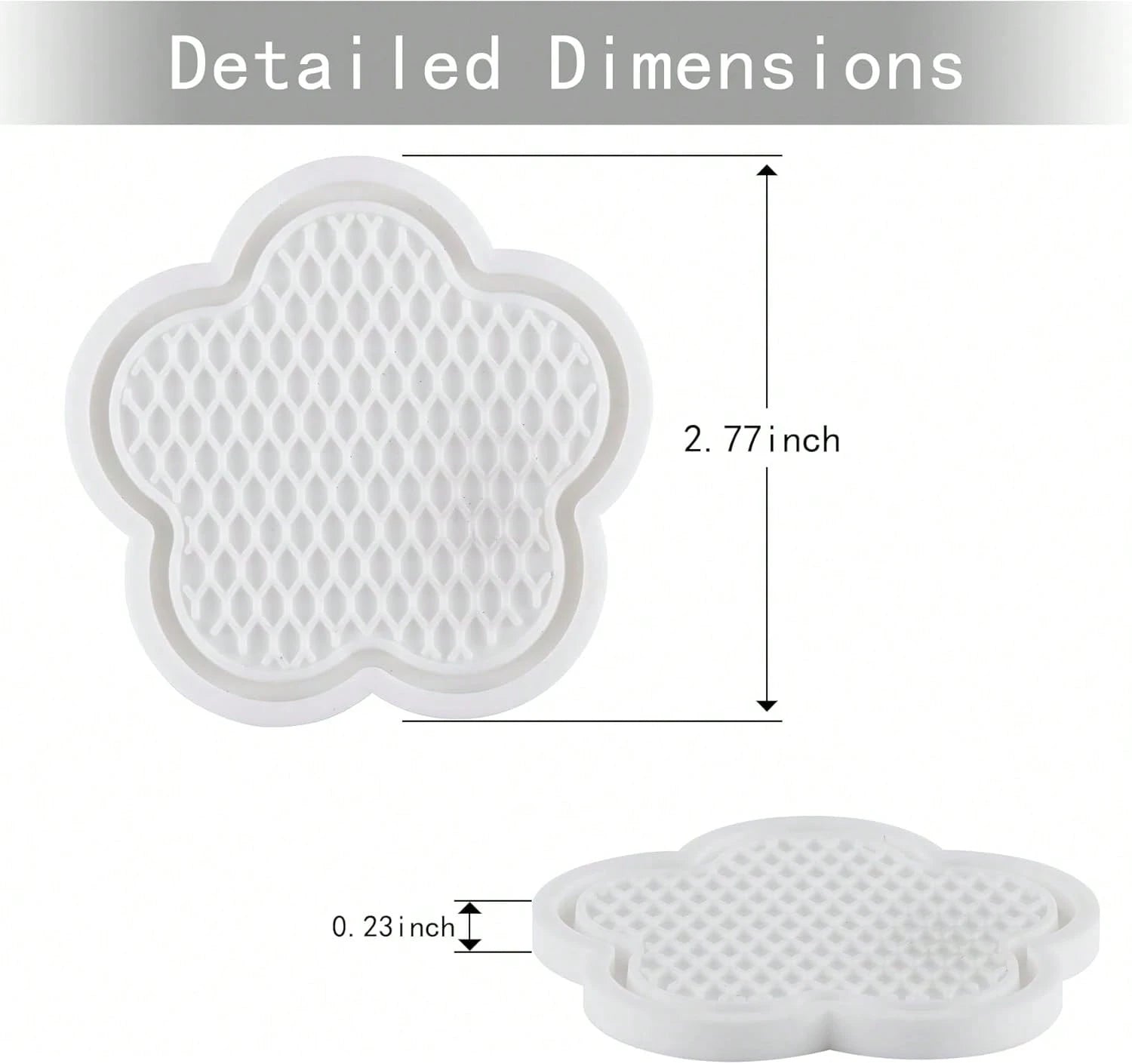 GaRhomxy Car Cup Holder Coaster, Universal Non-Slip Recessed Flower Shaped Cup Holders, Cute Car Accessories Interior For Women And Man Interior Sets 4 Pack (White)