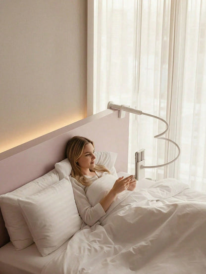 GICOOK [Rotating| Mobile Phone Stand] 360° Rotating Mobile Phone Stand, Spiral Base| Stable And Non-Vibrating, Anti-Fall| Lazy Person's Mobile Phone Stand, Bed Head Stand Compatible With IPhone, An