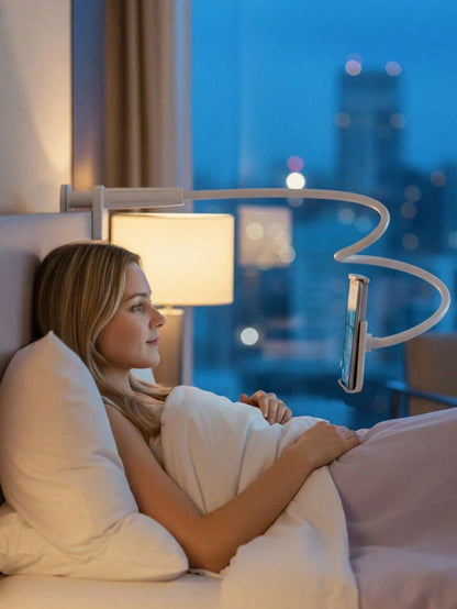 GICOOK [Rotating| Mobile Phone Stand] 360° Rotating Mobile Phone Stand, Spiral Base| Stable And Non-Vibrating, Anti-Fall| Lazy Person's Mobile Phone Stand, Bed Head Stand Compatible With IPhone, An
