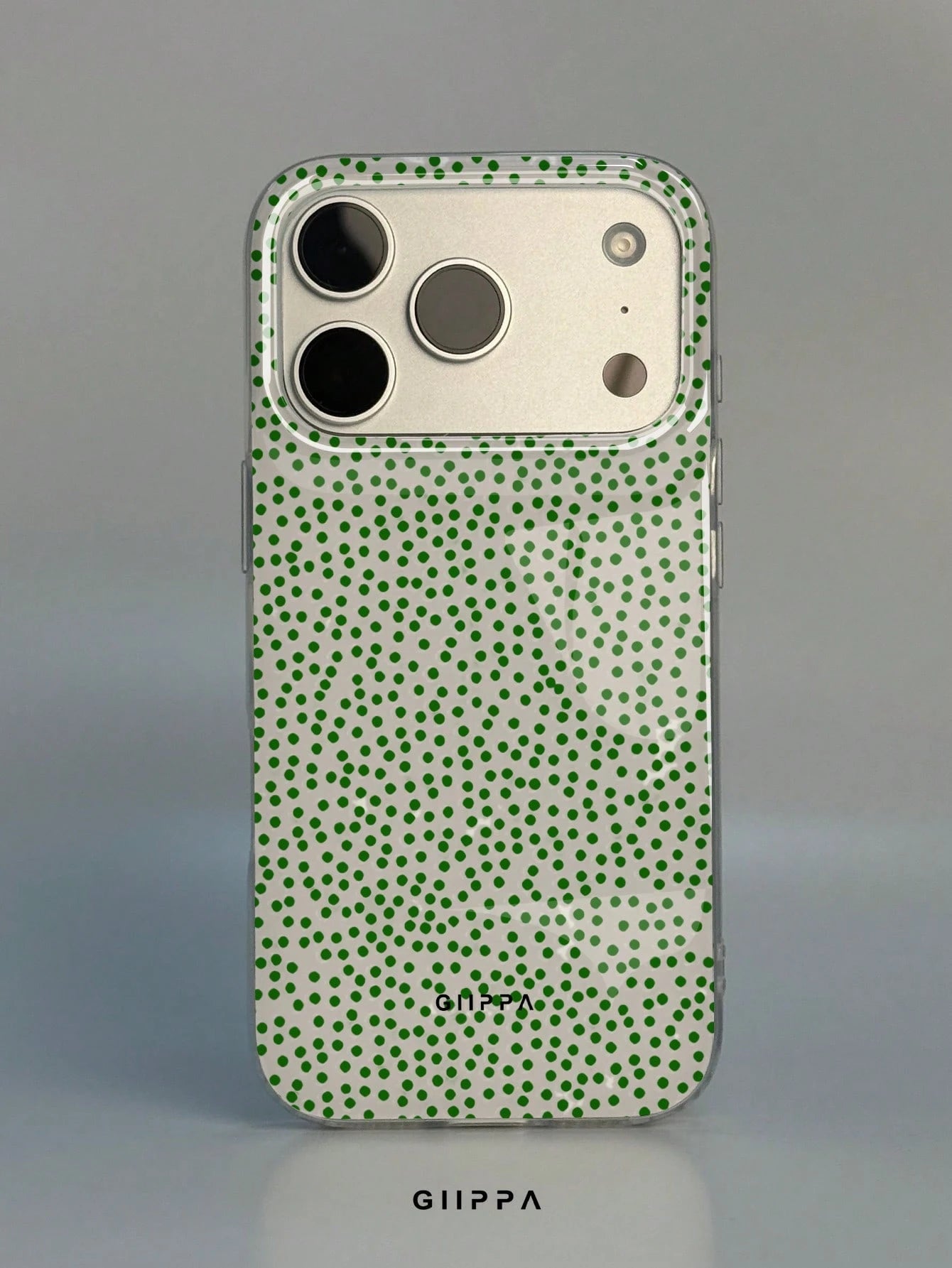 GIIPPA 1pc White Base With Black Dense Polka Dot Pattern Design, Phone 17 Pro Max Phone Case, Compatible With Phone 16 Pro Max, 15 Pro Max, 14 Pro Max, Korean Style High-End Fashionable And Fun Phone