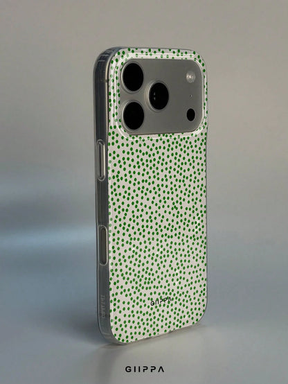 GIIPPA 1pc White Base With Black Dense Polka Dot Pattern Design, Phone 17 Pro Max Phone Case, Compatible With Phone 16 Pro Max, 15 Pro Max, 14 Pro Max, Korean Style High-End Fashionable And Fun Phone