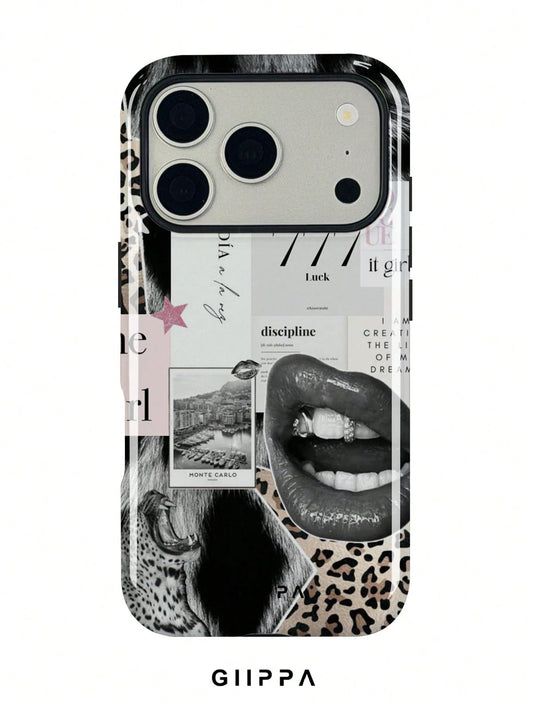 GIIPPA Vintage Patchwork Design Phone 17 Pro Max Case, Fits 16/15/14/13/12/11 Pro Max Plus, Korean Stylish, Elegant Design Suitable For Men And Women, Gift For Girlfriend On Christmas, Valentine's Day