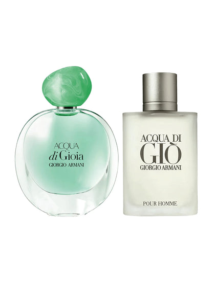 Giorgio Armani Acqua Di Gio 2 Pcs Mini Set (EDP 5ml+EDT 5ml) For Women Mini Set 0.17oz/5ml*2- Perfume For Long Lasting Suitable For Birthday, Office, Gift, Daily Use