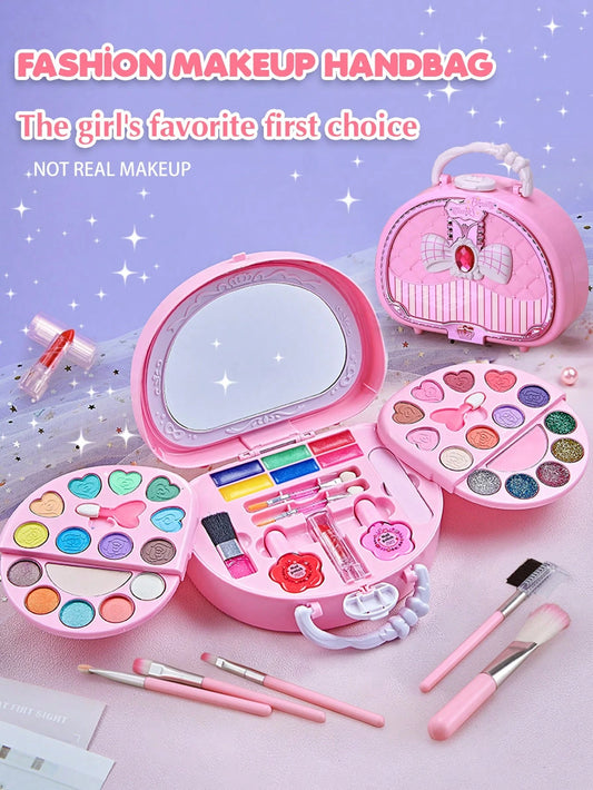 Girls' Makeup Playset With Pink Notebook & Plastic Cosmetic Box, Random Color Assortment, Toy Gift Makeup For Kids>Kids Makeup Toys,Teen Girl Makeup,Toy Make Up,Toys For Girls>Plastic,Girls Makeup Kit