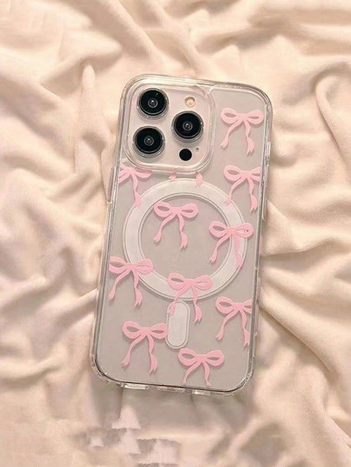 Girly Bow Friendly Magnetic Phone Case Compatible With IPhone 16 Pro Max/15/14/13/12/11, S25U S24U S23U A16 A15 A35 A36 Protective Cover Waterproof Shockproof Anti-Fall Scratch ResistantYOUR-BELOVED-P