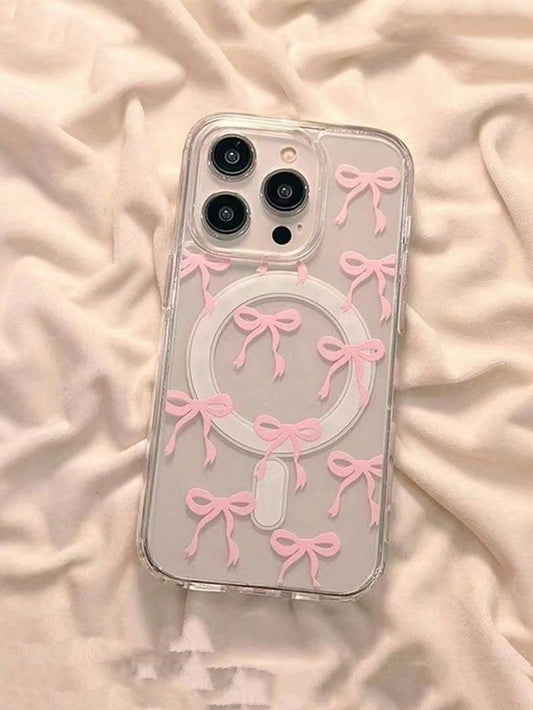 Girly Bow Friendly Magnetic Phone Case Compatible With IPhone 16 Pro Max/15/14/13/12/11, S25U S24U S23U A16 A15 A35 A36 Protective Cover Waterproof Shockproof Anti-Fall Scratch ResistantYOUR-BELOVED-P