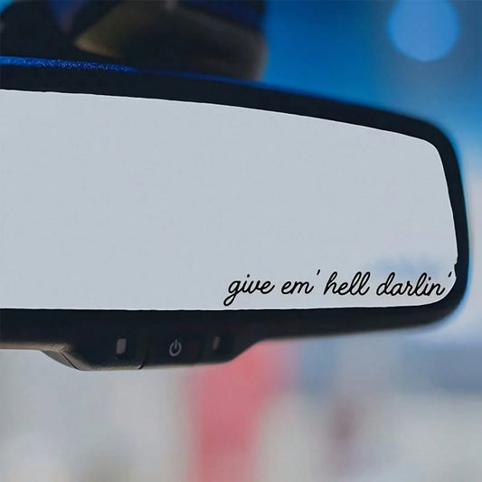 Give You A Little Color, Dear, Rearview Mirror Decorations, Car Rearview Mirror Stickers, Self-Adhesive Car Mirror Decorative Stickers, Car Exterior Decorative Accessories, Versatile Use- Suitable Fo