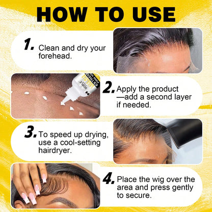 Goiple Strong Hold Lace Front Wig Glue, Quick Dry Waterproof Invisible Adhesive For Lace Frontal & Hair Replacement,Clear Bonding Formula For Multi Hair Textures, Perfect For Wig Install, Daily Wear &