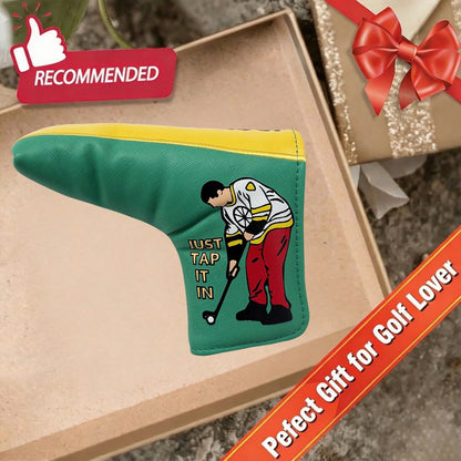 Golf Putter Head Cover| Soft Velvet Lining| Double-Sided Pattern| Scratch-Resistant PU Leather| Fits Most Blade Putters