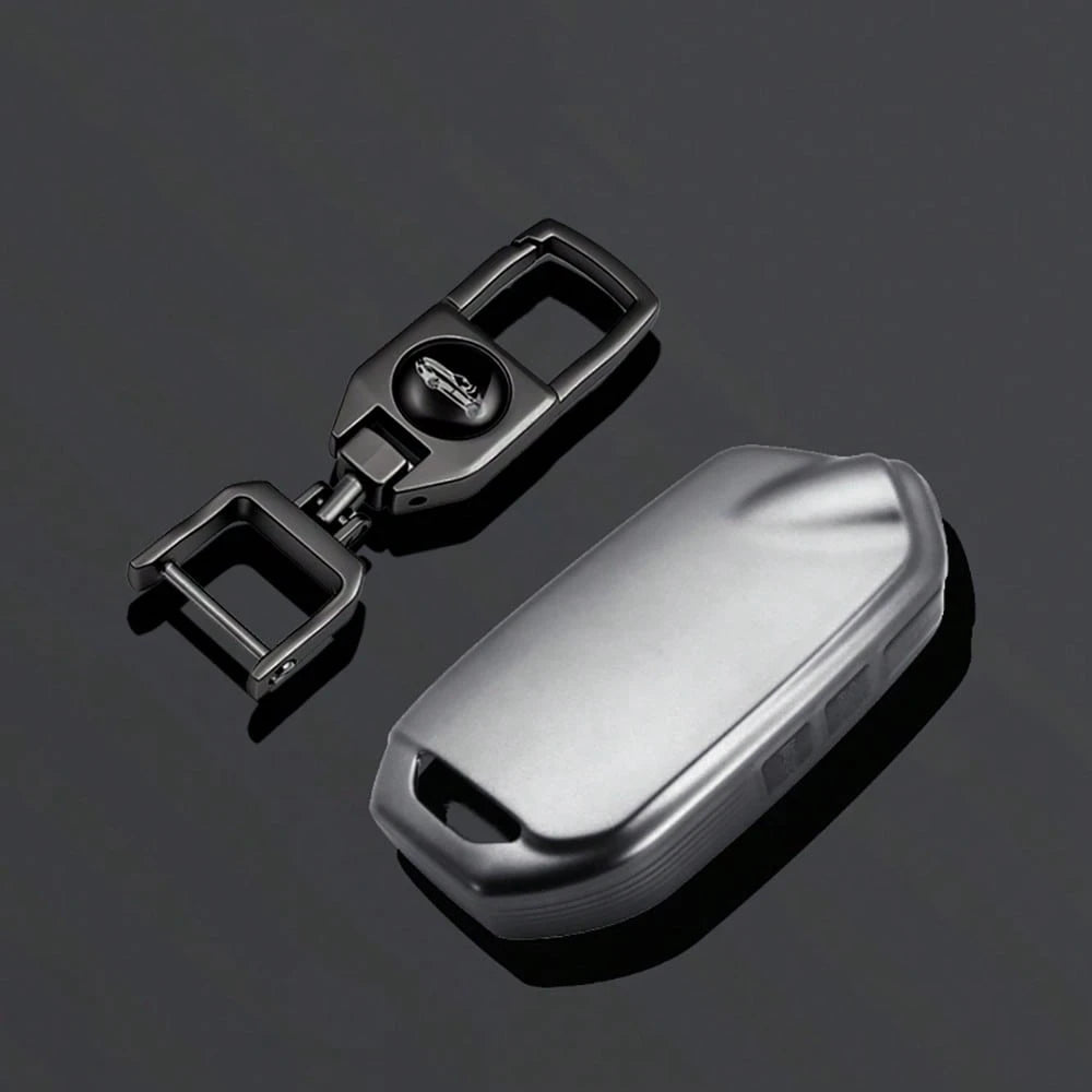 Grey TPU Car Key Cover Keychain Compatible With Kia Stinger GT Elite Limited K900/K9 Series Accessories