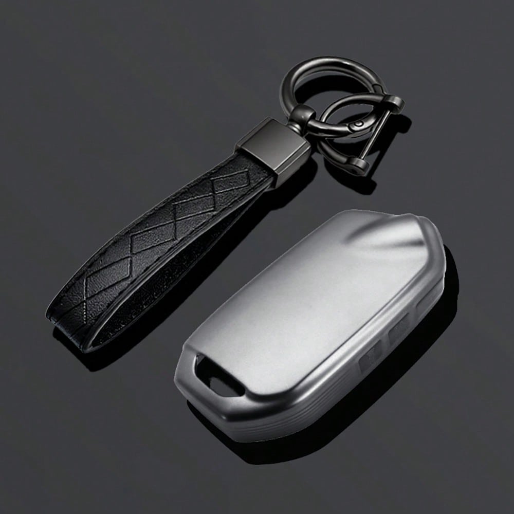 Grey TPU Car Key Cover Keychain Compatible With Kia Stinger GT Elite Limited K900/K9 Series Accessories