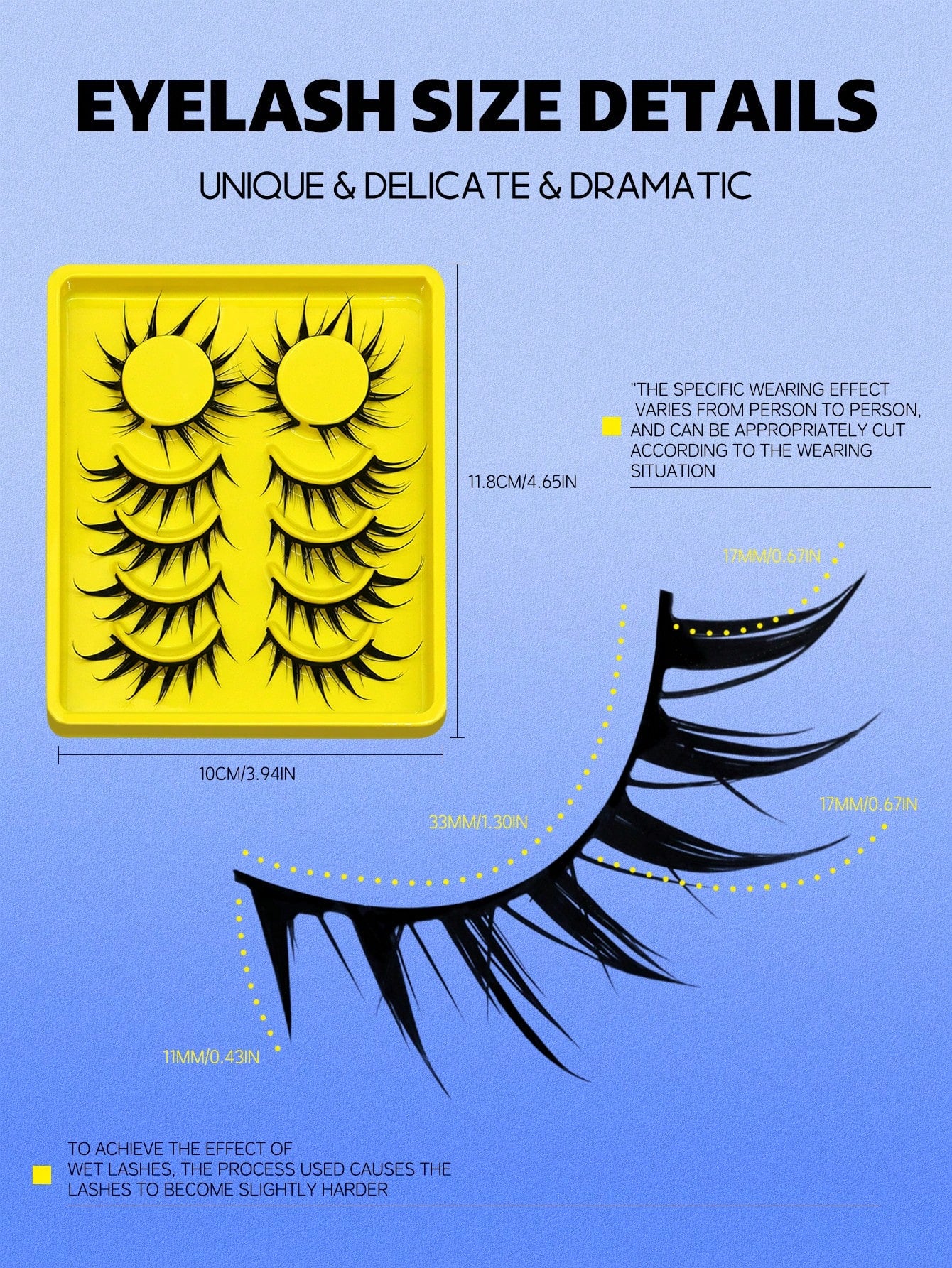 GROINNEYA 6 Pairs Wet Fox Eye Lashes Anime False Eyelashes Cosplay Fake Lashes Dramatic Eyelashes Wet Eyelashes Extensions Makeup Tool(SJ04) Strip Lashes, Lashes, Eyelashes, Fake Lashes