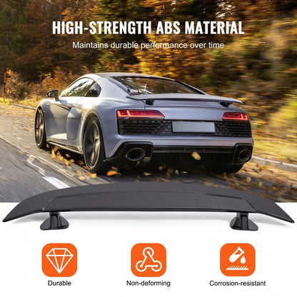 GT Wing Car Spoiler 46.3 Inch Universal Spoiler Compatible With Most Sedans And Coupes High Strength ABS Material Car Rear Spoiler Wing Racing Spoiler BGW JDM Drift Glossy Black