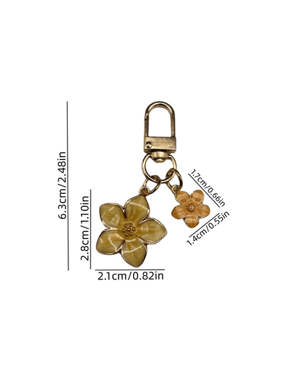 HAILIAN 1pc Alloy Sakura Flower Shaped Lightweight Key Chain Suitable For Bag Charm Car Key Chain Couples And Holiday Gifts Gifts For Women Valentines