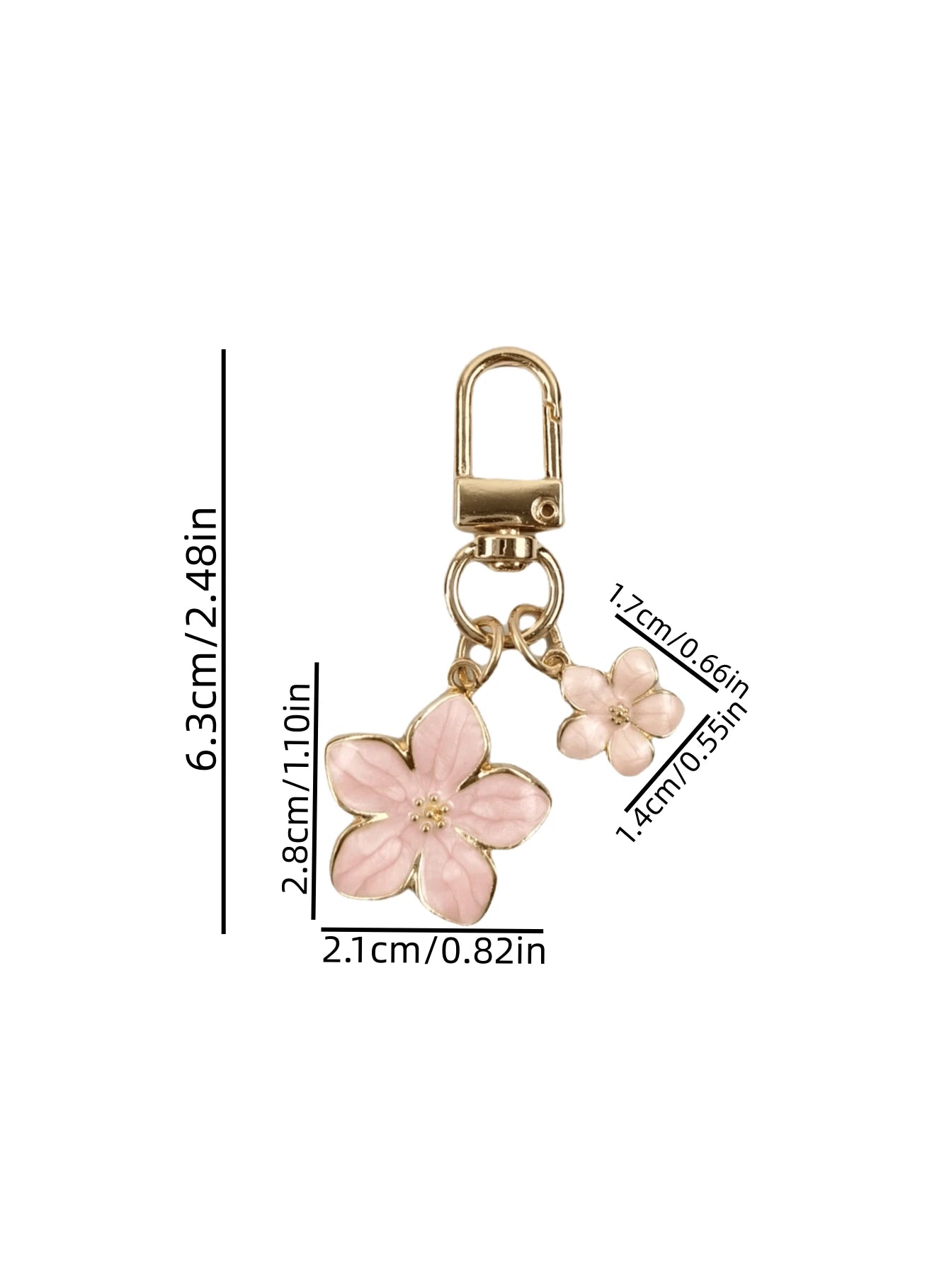 HAILIAN 1pc Alloy Sakura Flower Shaped Lightweight Key Chain Suitable For Bag Charm Car Key Chain Couples And Holiday Gifts Gifts For Women Valentines