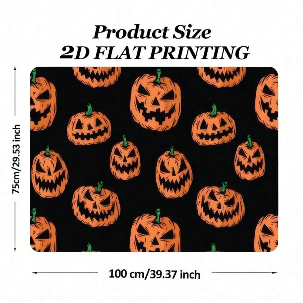 Halloween Pumpkin Car Trunk Mat For Suv Hatchback Cargo Liner Protective Floor Cover With Jack O Lantern Design