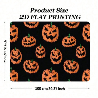 Halloween Pumpkin Car Trunk Mat For Suv Hatchback Cargo Liner Protective Floor Cover With Jack O Lantern Design