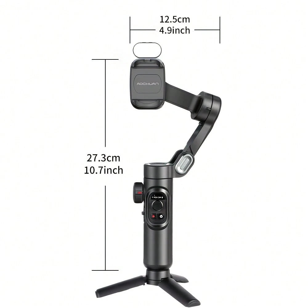 Handheld 3 Axis Anti-Shake Shooting Stand (1 Count), Rotating Automatic Face Tracking Stabilizer For Live Video, Phone Accessories, Content Creator Tools Compatible With Iphone Android Phone For Summe
