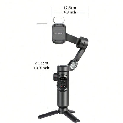 Handheld 3 Axis Anti-Shake Shooting Stand (1 Count), Rotating Automatic Face Tracking Stabilizer For Live Video, Phone Accessories, Content Creator Tools Compatible With Iphone Android Phone For Summe