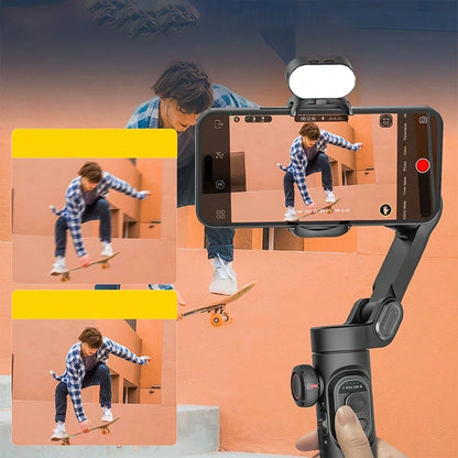 Handheld 3 Axis Anti-Shake Shooting Stand (1 Count), Rotating Automatic Face Tracking Stabilizer For Live Video, Phone Accessories, Content Creator Tools Compatible With Iphone Android Phone For Summe