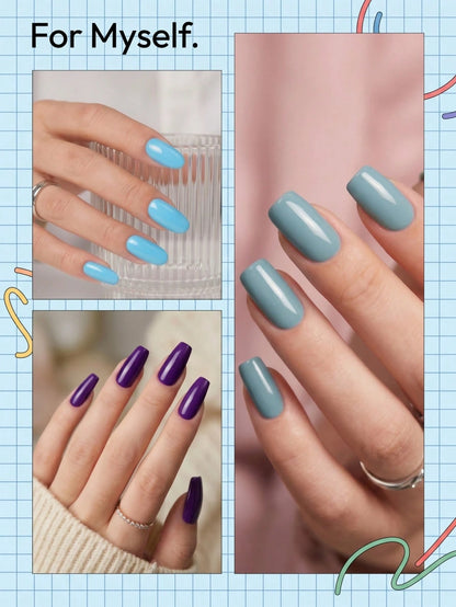 Hassleless 6pcs Atmosphere Versatile Nail Gel Set, Elegant Glossy Finish Fashion LED Salon Nail Gel, Suitable For Girls DIY, Essential Holiday Gift For Women