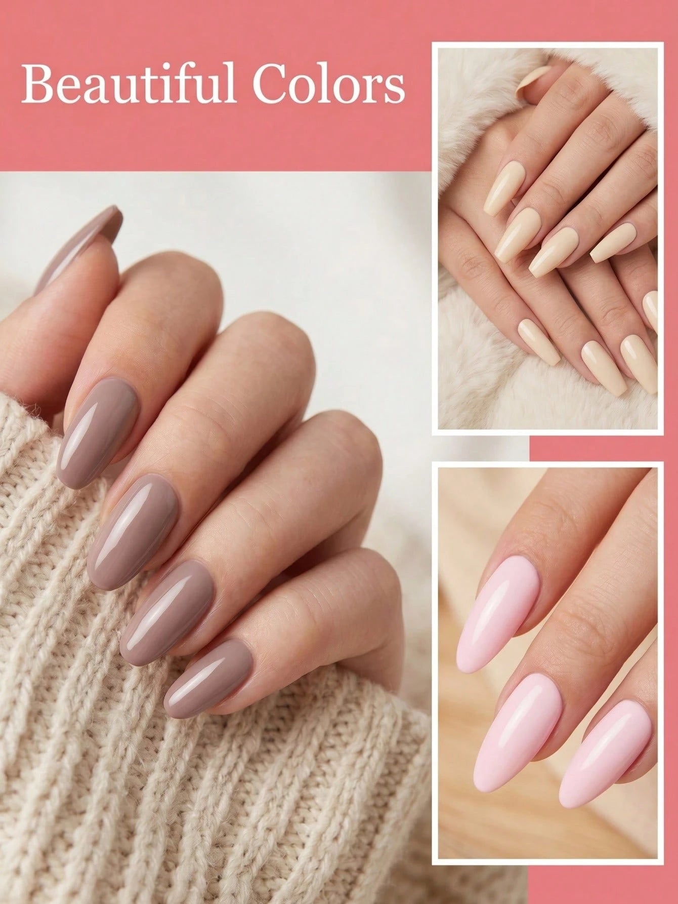Hassleless 6pcs Atmosphere Versatile Nail Gel Set, Elegant Glossy Finish Fashion LED Salon Nail Gel, Suitable For Girls DIY, Essential Holiday Gift For Women