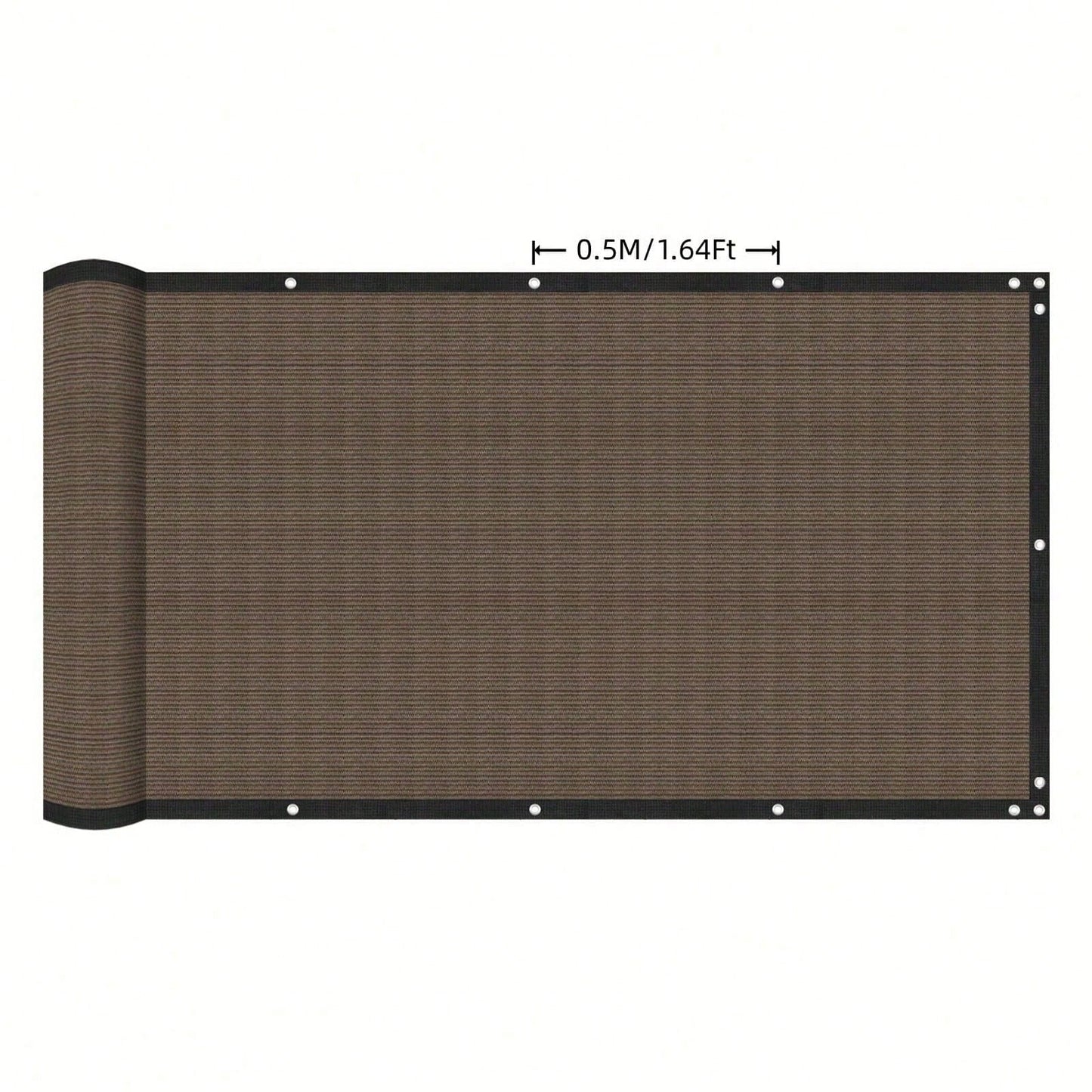 Heavy-Duty Plastic Outdoor Privacy Net Screen With Brown Edging- UV-Blocking & Windproof Semi- Fence Panel, 81-90% Shading Rate, Grommets & Zip Ties Included For Easy Installation- Ideal For Backyar