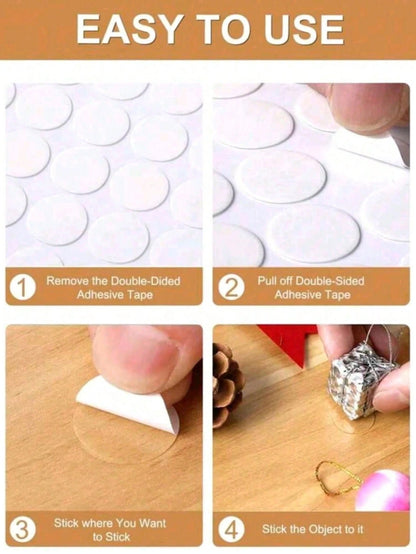 High-Adhesion Transparent Double-Sided Glue Dots, 25pcs/Sheet, Ideal For Figurines, Car Models, Posters, Acrylic Posters, Wedding Party Decor, DIY Crafts