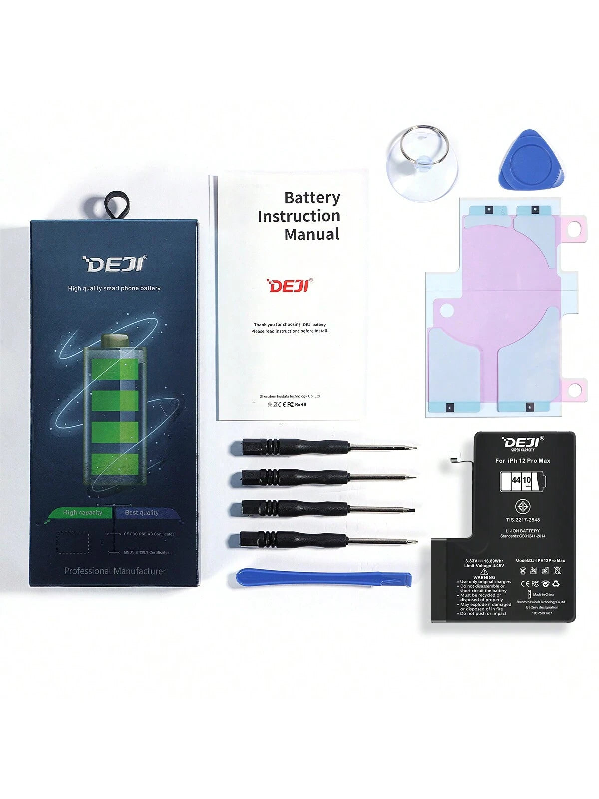 High Capacity OEM Replacement Internal Battery Compatible With IPhone 11/11 Pro/11 Pro Max/12 Pro/12 Pro Max/12 With Replacement Tool Kit