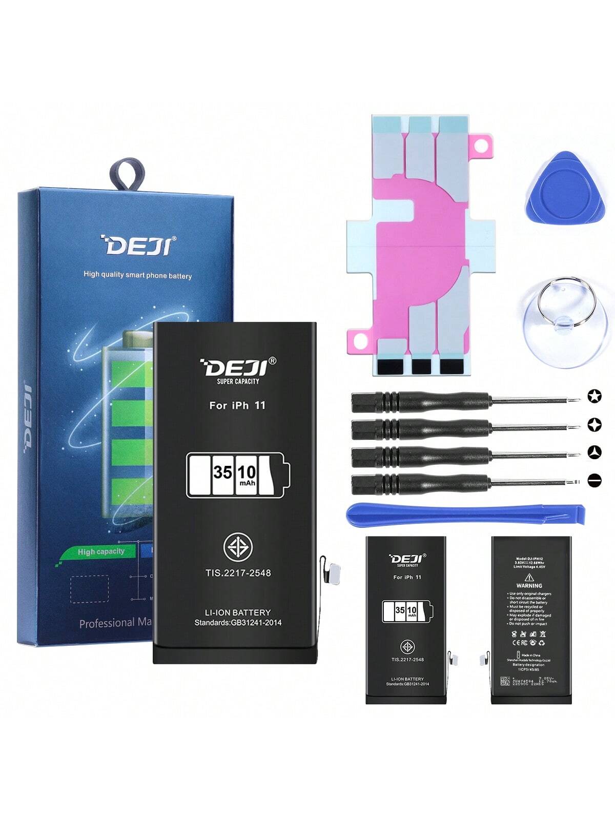 High Capacity OEM Replacement Internal Battery Compatible With IPhone 11/11 Pro/11 Pro Max/12 Pro/12 Pro Max/12 With Replacement Tool Kit