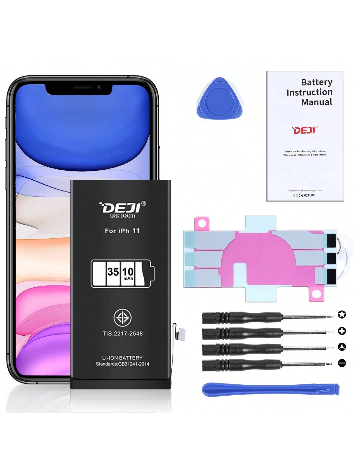 High Capacity OEM Replacement Internal Battery Compatible With IPhone 11/11 Pro/11 Pro Max/12 Pro/12 Pro Max/12 With Replacement Tool Kit