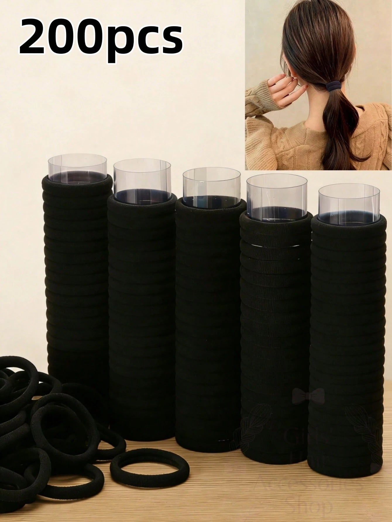 High Elasticity Women's Ponytail Hair Ties, Hair Bands, Hair Accessories, Fitness Sports Hair Bands, Home Beauty Hair Accessories, Suitable For Summer, Vacation, Travel. (10/20/50/100/200)