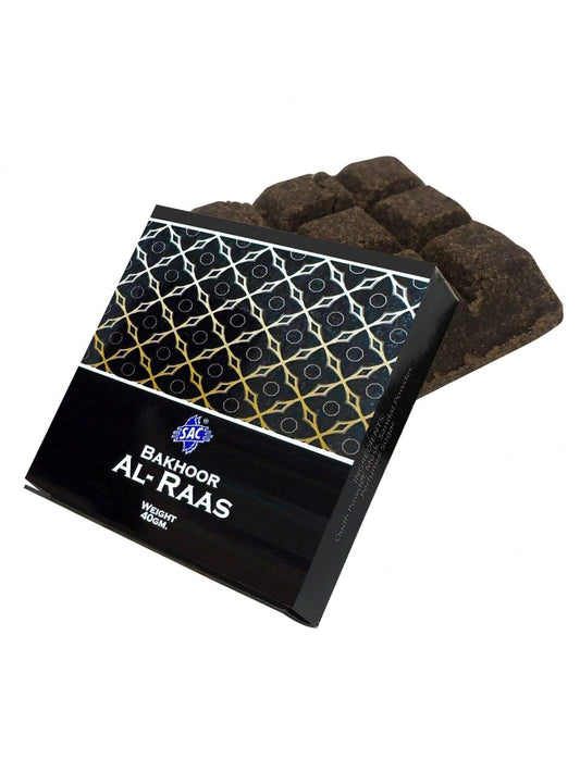 High Grade Premium Incense, BAKHOOR AL-RAAS Incense Bar Of Sandalwood Powder, Oud Powder, Musk And Perfumery Sugar| 9 Bricks Assorted Scents In One Square Shape(40g)