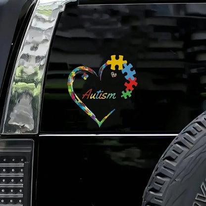 Highly Attractive And Unique Autism Awareness Car Sticker, Suitable For Cars, Motorcycles, Laptops, Refrigerators, Walls, Glass Surfaces, Etc.