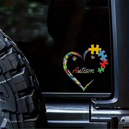 Highly Attractive And Unique Autism Awareness Car Sticker, Suitable For Cars, Motorcycles, Laptops, Refrigerators, Walls, Glass Surfaces, Etc.