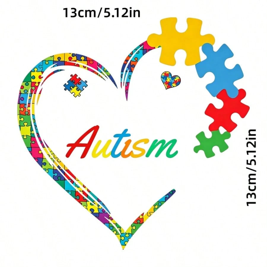 Highly Attractive And Unique Autism Awareness Car Sticker, Suitable For Cars, Motorcycles, Laptops, Refrigerators, Walls, Glass Surfaces, Etc.