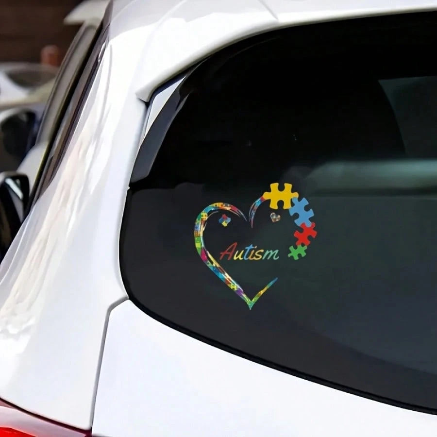 Highly Attractive And Unique Autism Awareness Car Sticker, Suitable For Cars, Motorcycles, Laptops, Refrigerators, Walls, Glass Surfaces, Etc.