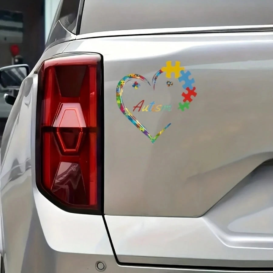 Highly Attractive And Unique Autism Awareness Car Sticker, Suitable For Cars, Motorcycles, Laptops, Refrigerators, Walls, Glass Surfaces, Etc.