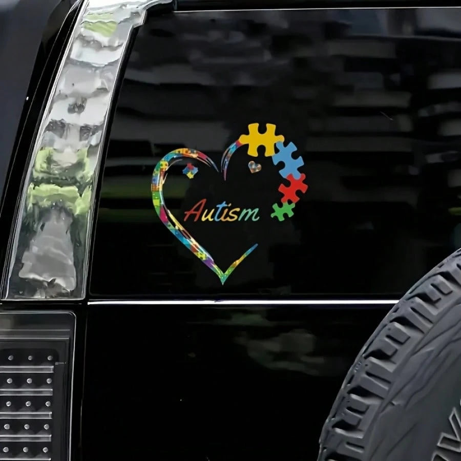 Highly Attractive And Unique Autism Awareness Car Sticker, Suitable For Cars, Motorcycles, Laptops, Refrigerators, Walls, Glass Surfaces, Etc.
