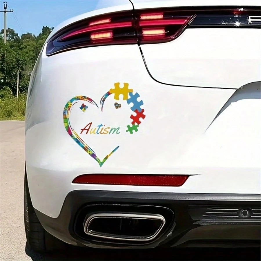 Highly Attractive And Unique Autism Awareness Car Sticker, Suitable For Cars, Motorcycles, Laptops, Refrigerators, Walls, Glass Surfaces, Etc.