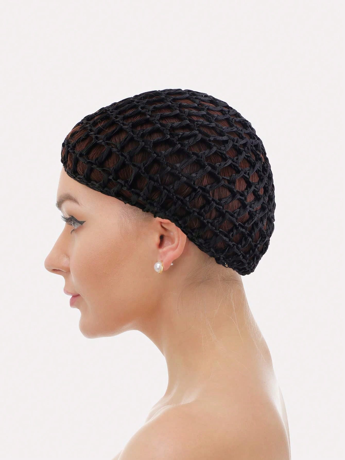 Hollow Out Crochet Hat Silk Bonnet Satin Bonnet Hair Sleep Cap Sleep Bonnet