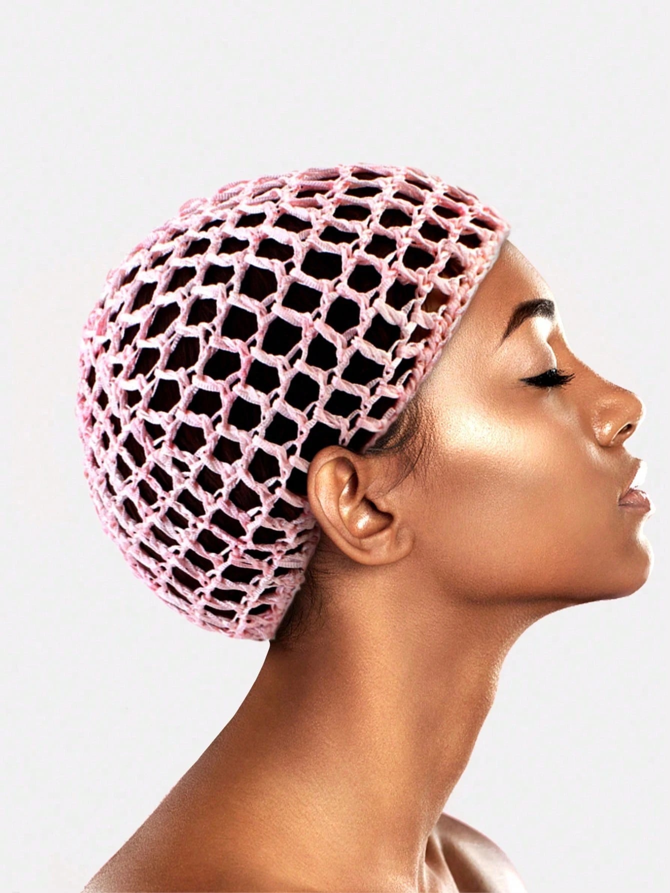 Hollow Out Crochet Hat Silk Bonnet Satin Bonnet Hair Sleep Cap Sleep Bonnet