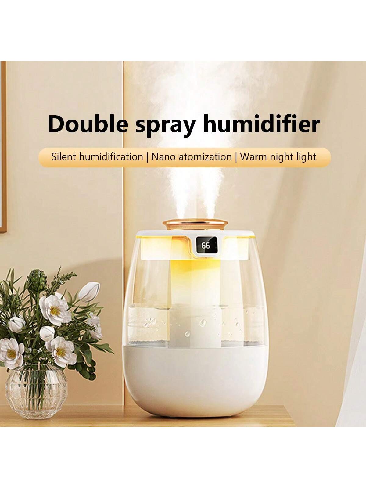 Home Air Purifier,Ultra-Quiet Large Capacity USB Humidifier- Ideal For Bedroom & Desk, Home Air Purifier