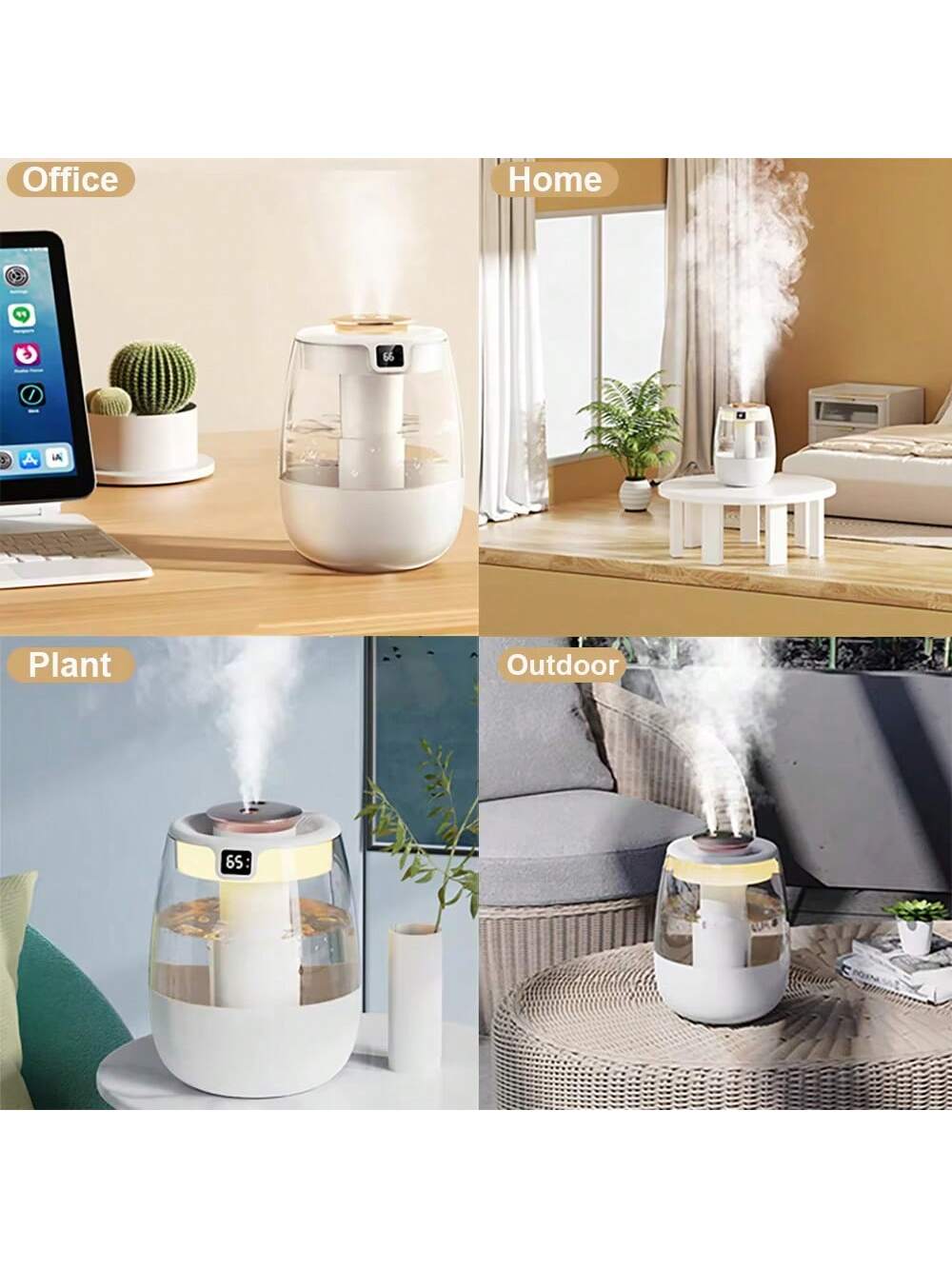 Home Air Purifier,Ultra-Quiet Large Capacity USB Humidifier- Ideal For Bedroom & Desk, Home Air Purifier